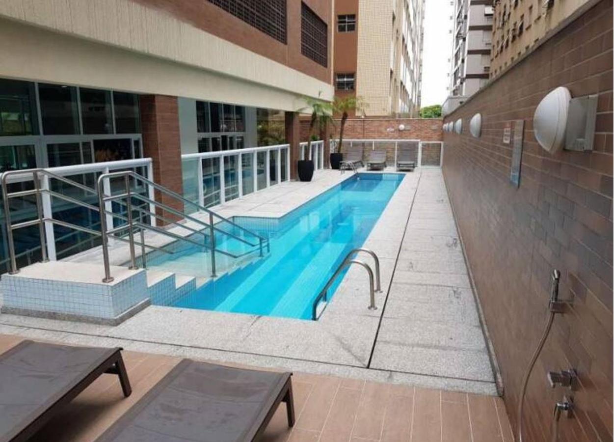 Apto Top Com Vista Pro Mar Em Condominio Completo Em Frente A Praia! سانتوس المظهر الخارجي الصورة