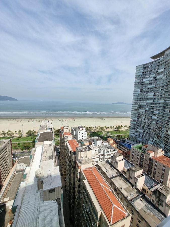 Apto Top Com Vista Pro Mar Em Condominio Completo Em Frente A Praia! سانتوس المظهر الخارجي الصورة